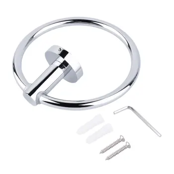 

Stainless Steel Round Style Wall-Mounted Towel Ring Holder Hanger Bathroom