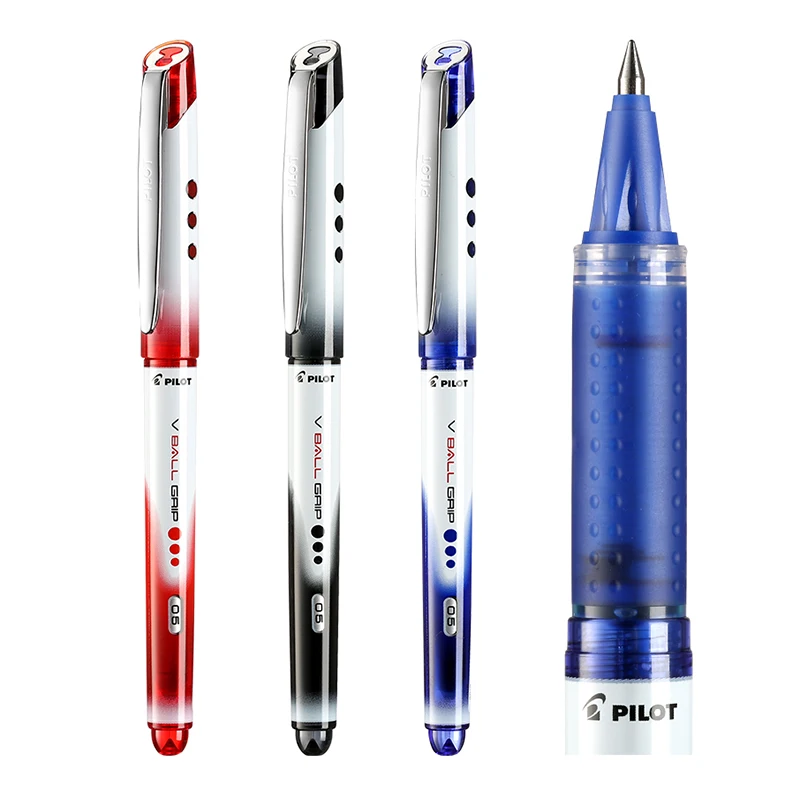 

Japanese Stationery PILOT V BALL GRIP Gel Pen Large Capacity Liquid Ink Smooth Writing Office Supplies BLN-VBG5