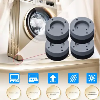 

Anti-slip And Noise-reducing Washing Machine Feet Non-slip Mats Refrigerator Anti-vibration pad 4pcs/set Kitchen Bathroom Mat