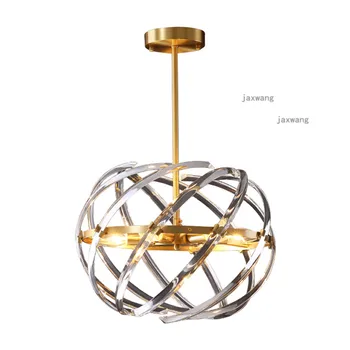 

LED Glass Copper Nordic Pendant Lamps Modern Crystal Bedroom Loft Chandeliers Light Fixture JW Hanging Lamps Kitchen Accessories