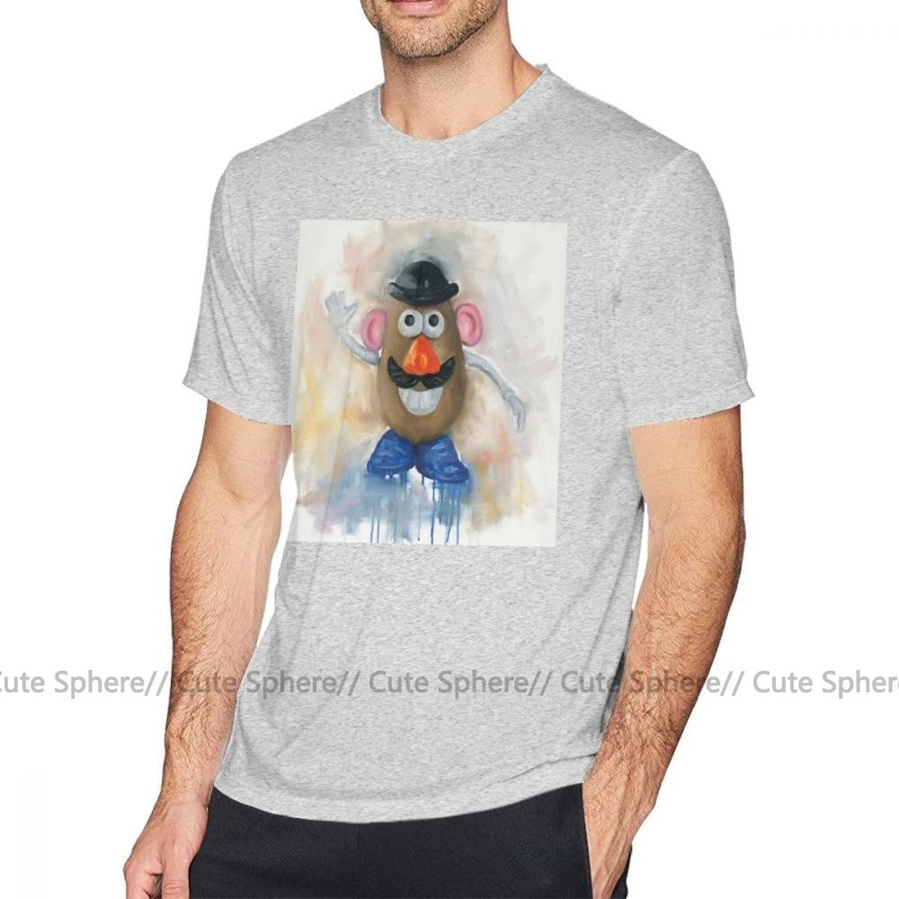 Футболка Mr Potato Head винтажная ностальгическая Футболка Mr Potato Head 6xl потрясающая футболка Летняя Хлопчатобумажная футболка с короткими рукавами и принтом - Цвет: Gray