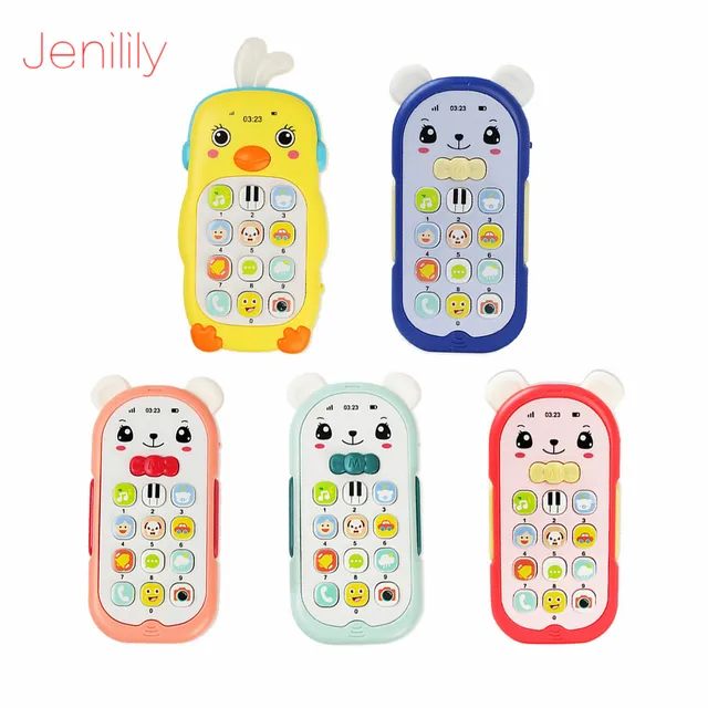 5 Styles Funny Educational Toys Baby Cellphone with Music Light Mobile Phone Baby Teether Toy Kids Chrismtas Gifts 2