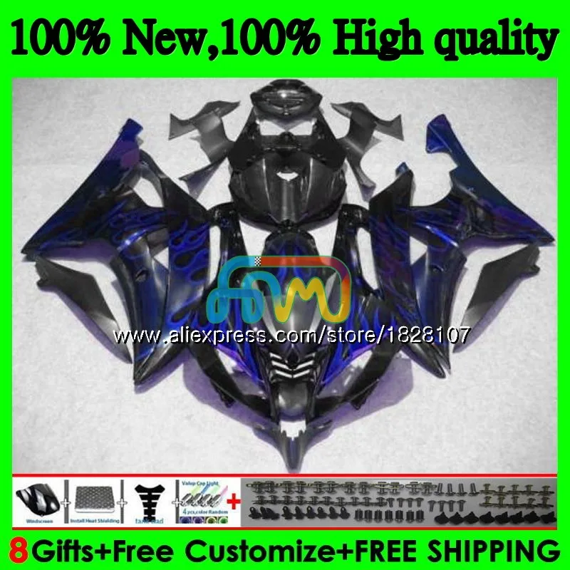 No. 1 YZF-600 для YAMAHA YZF R6 YZF600 YZFR6 08 13, 14, 15, 16 лет 75BS. 98 YZF 600 R 6 YZF-R6 2008 Синий Пламя 2013 обтекатель - Цвет: No. 1