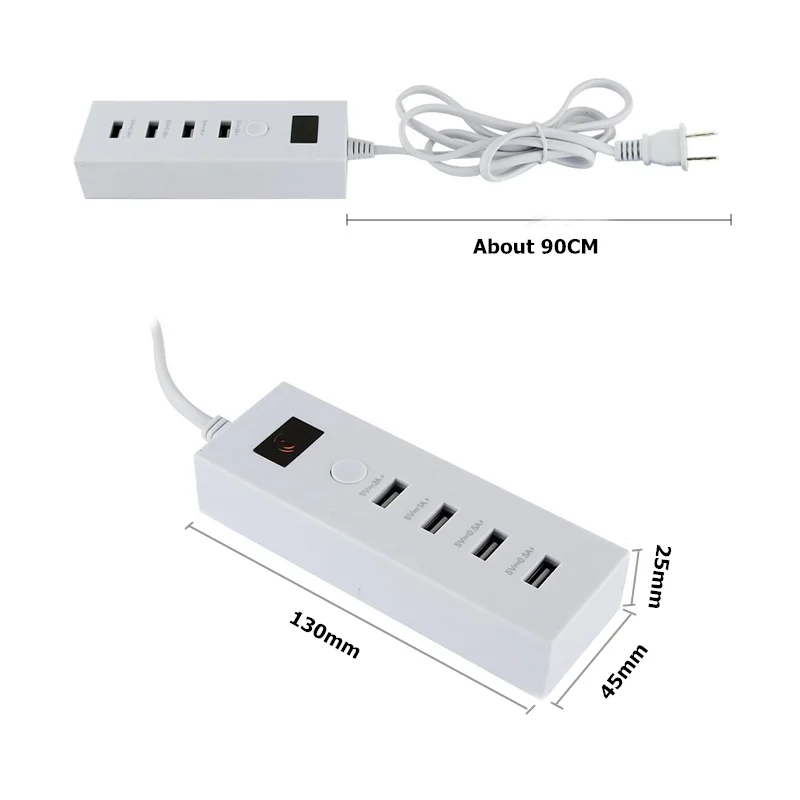 USB зарядное устройство 4 порта ЕС США Великобритания вилка 21 Вт 4.2A адаптер для мобильного телефона настенная док-станция для iPhone 8 X iPad samsung зарядки планшета