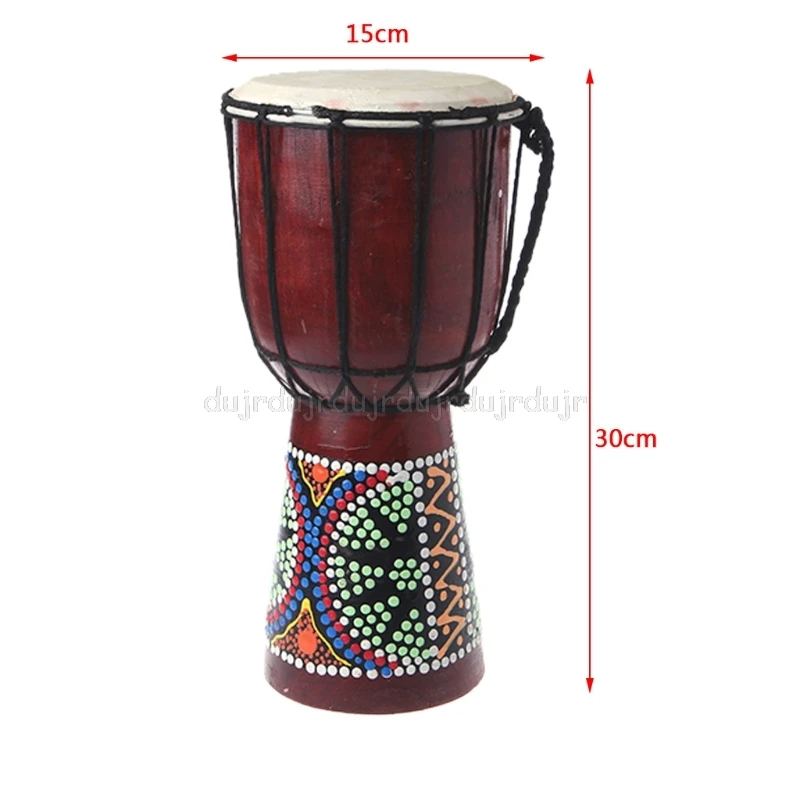 

Drum Accessories 30cm Professional African Djembe Drum Bongo Wooden Good Sound Musical Instrument Au20 19 Dropship