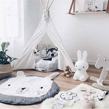 

Foldable Cartoon Baby Play Mat Kids Crawling Blanket Pad Round Carpet Rug Toys Cotton Children Room Nursery Decor Photo Props