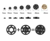 Free Shipping 100pcs 7mm/10mm/13mm/15mm/18mm/21mm Small ABS plastic Snap Fasteners Press Button Stud sewing accessory 2