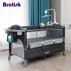 Grand lit pliant européen pour bébé, berceau Portable multifonctionnel pour nouveau né, lit de jeu 