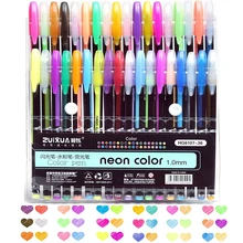 

Haile 12Color/Set Gel Pens Set Glitter Metal Highlighter Pens School Office Adult Stationery Drawing Doodling Art Markers Pen