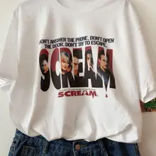 Sunfiz HJN мужские топы крик фильм футболка. Удобная футболка Ghostface Horror Skeet Ulrich Loomis, Повседневная футболка с короткими рукавами