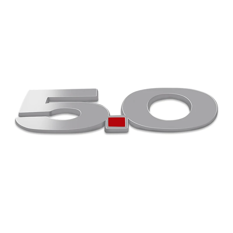 3D металлический 5,0 логотип наклейка с эмблемой автомобиля боковой значок наклейка для Ford Mustang GT 500 Cobra Focus Mondeo Fiesta Land Rover SUV Стайлинг