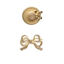 Lavieen аксессуары с фабрики японский стиль ретро простые универсальные сладкий двойной лук брошь «шляпа»