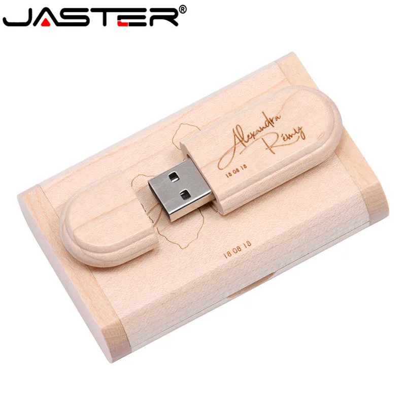 JASTER creativo personalizado gratis de registro personalizado Arce delicado Usb con caja Pen Drive 8GB 16gb 32gb 64GB unidad Flash USB 2,0 foto palos