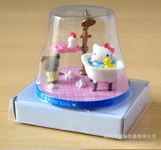 Аниме периферийная hello kitty новая KT сцена 5-KT кошка кукла Фигурка кукла игрушка Гараж Комплект украшение модель