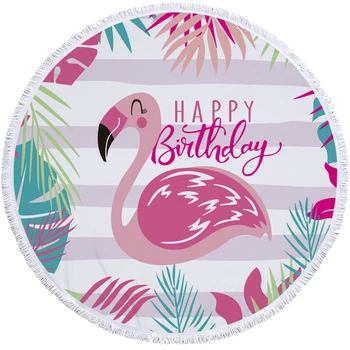 

Flamingo pattern diameter 150cm round Tropical Beach Towels