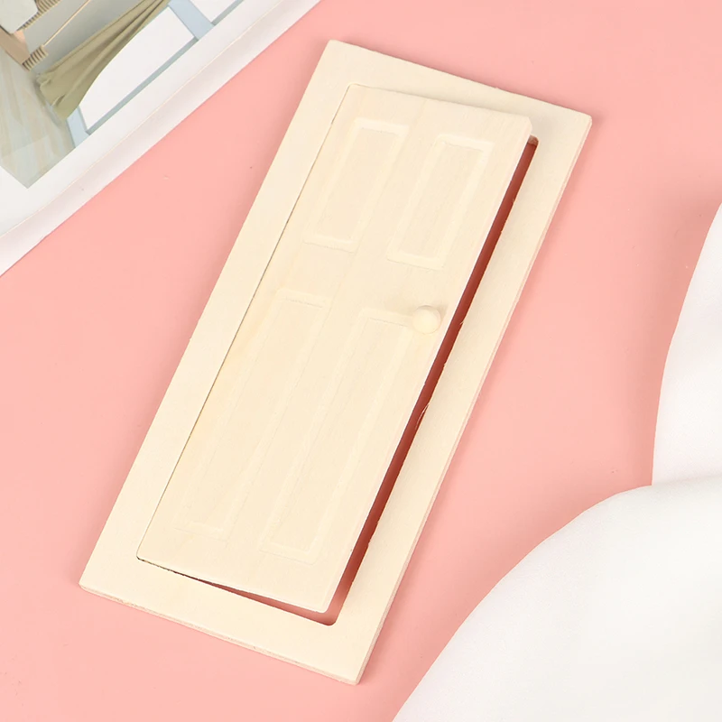 

Hot Sale 1/12 Scale Dollhouse Miniature 6 Panel Wooden Door DIY Furniture Home Decor Furniture Model Dollhouse Accessories