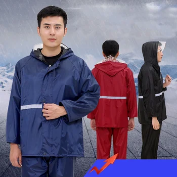 

Raincoat Suit Impermeable Women Men Hooded Motorcycle Poncho Motorcycle Rainwear L-4XL Hiking Fishing Rain Cover