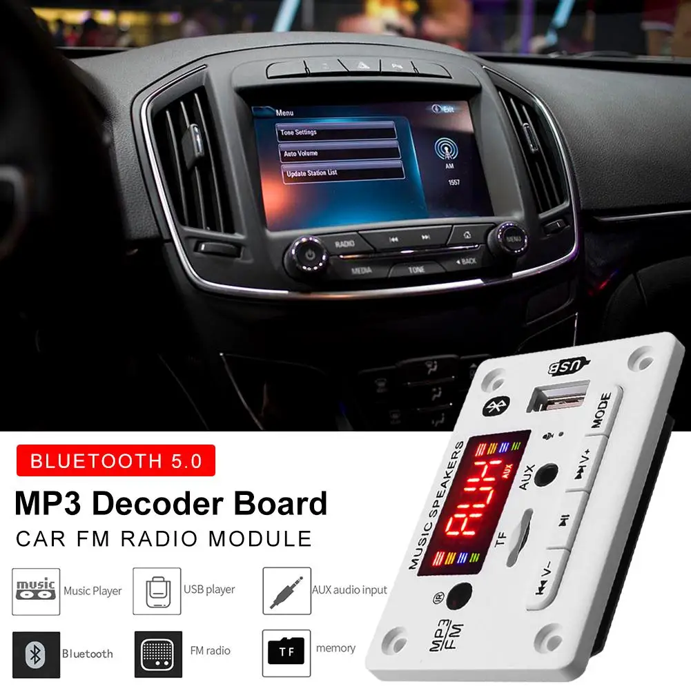 

Car Audio USB TF FM Radio Module Wireless Bluetooth 5V 12V MP3 WMA Decoder Board MP3 Player With Remote Control