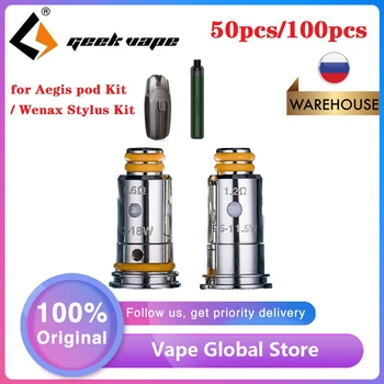 

50pcs/100pcs Original Geekvape G coil ST 0.6ohm for Geekvape Aegis Pod Kit & Ka1 Mesh Coil Electronic Cigarette Vape Coils Heads
