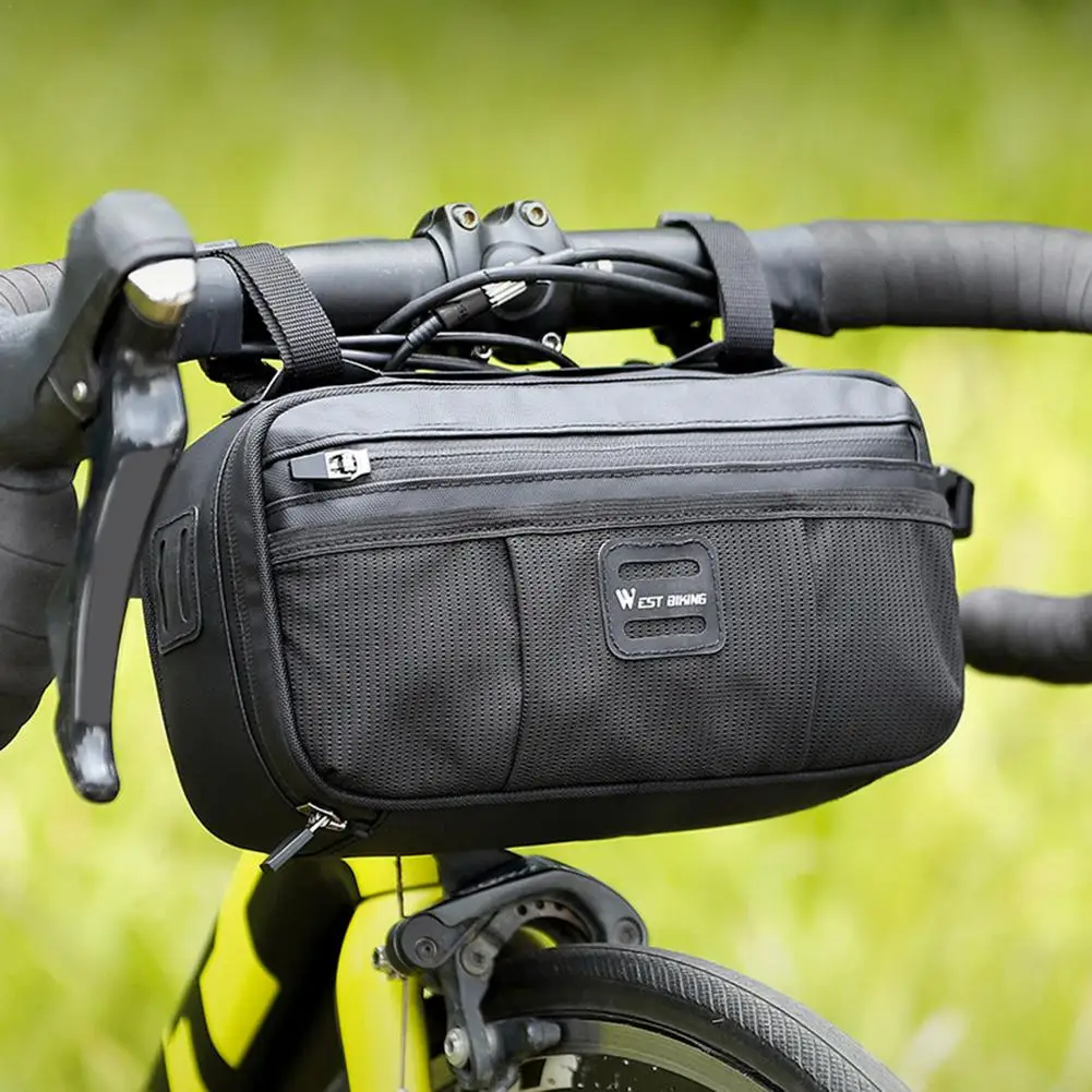 Bicycle Front Bag for Handlebars Road bike Basket Cycling Zippered Bags UK 