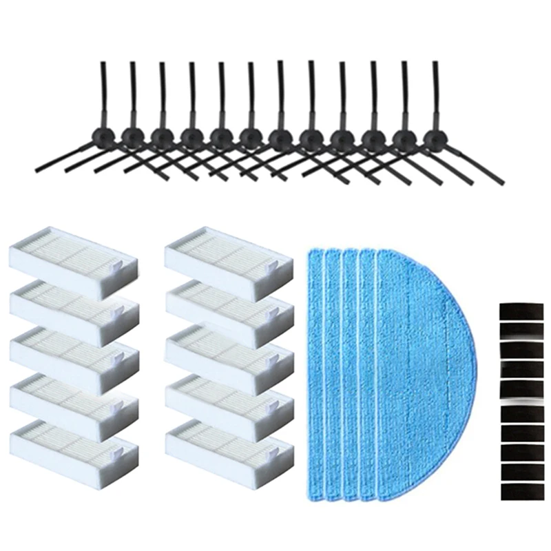 

Side Brush Hepa Filter Mop Cloth Primary Dust Filter For Ilife V50 V55 Ilife V5 V5S V3 V3S V5Pro X5 V5S Pro Vacuum Cleaner Par