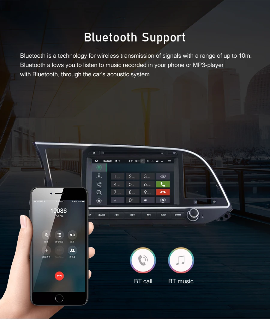 Perfect 4G RAM Android 9.0 Car Radio GPS Navigation Multimedia Stereo DVD Player For HYUNDAI ELANTRA 2016 2017 Auto Video Headunit 5