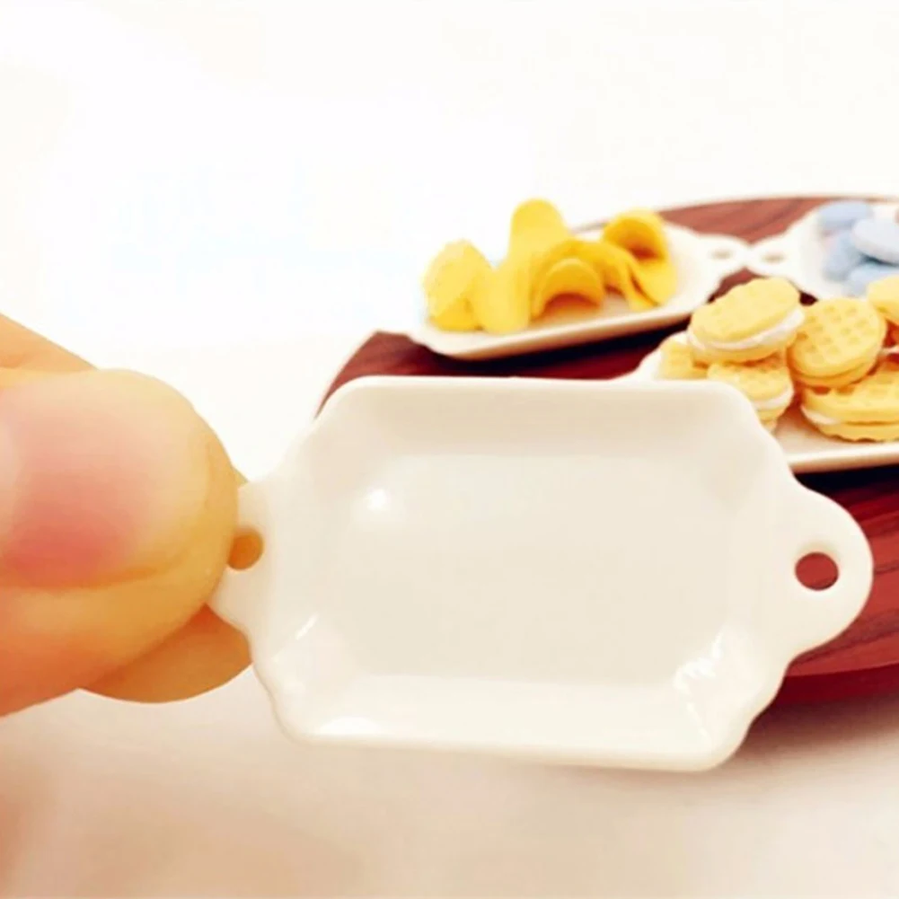 33 шт./компл. кукольный домик миниатюра посуда Пластик тарелка посуда набор мини Еда Пластик посуда модель комплект Прямая