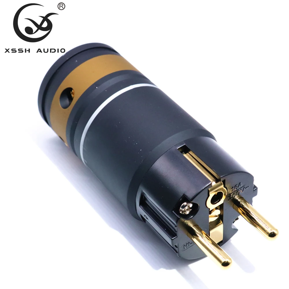HI END-  XSSH Hifi DIY , 14.5mm OFC     ̱ EU IEC AC   ÷  ̺ ڵ ̾