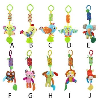 

Baby Plush Cartoon Animals Gondolas Campanula BB Children Toys Multi-styles Lovely Baby Stroller Accessories Toy