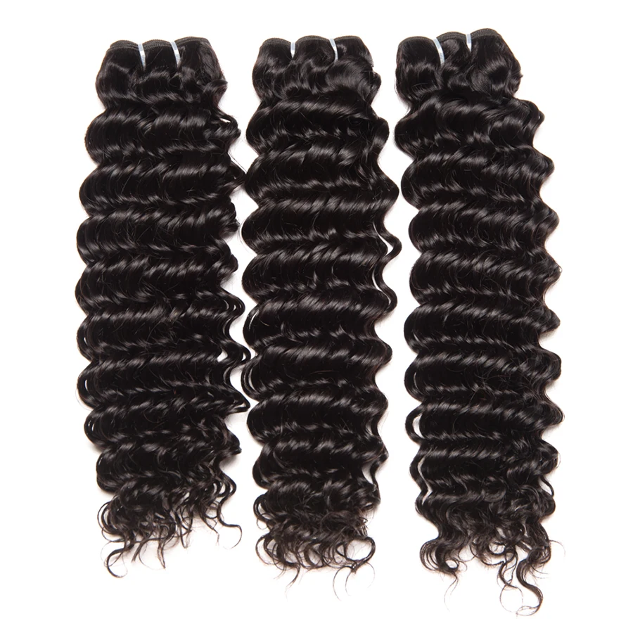 

Mslynn Brazilian Deep Wave Bundles Deals Human Hair Weave Bundles Remy Hair Extensions 10-28 Inch Natural Color Can Be Dyed