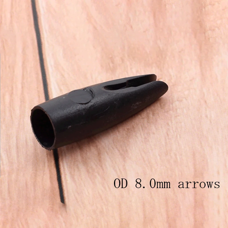60pcs 8mm Archery Arrow Shaft Shooting Carbon Glassfiber Bow Plastic Nock Tail 