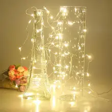 Светодиодный светильник-гирлянда из медной проволоки, фейерверк, гирлянда, светильник 1/2/3M для рождественского окна, свадьбы, вечеринки, на батарейках