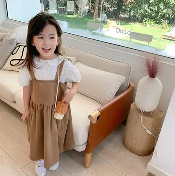 

2020 New Style Girls Vest Dress Fashion Cotton Summer Girls Dresses 2-7t QH109