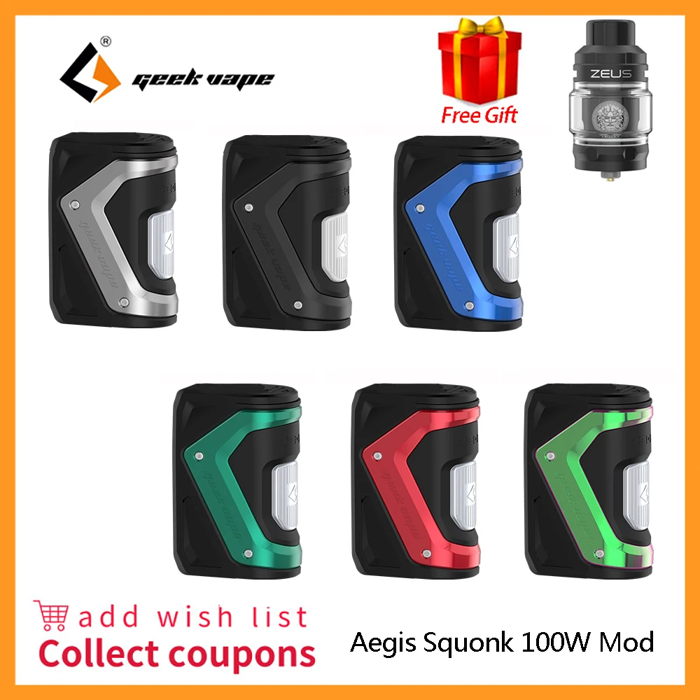 

NEW Vape Mod Geekvape Aegis Squonk 100W TC Box Squonker Mod 10ml Bottle AS 100 Chipset for Tengu RDA vs dovpo GeekVape Athena