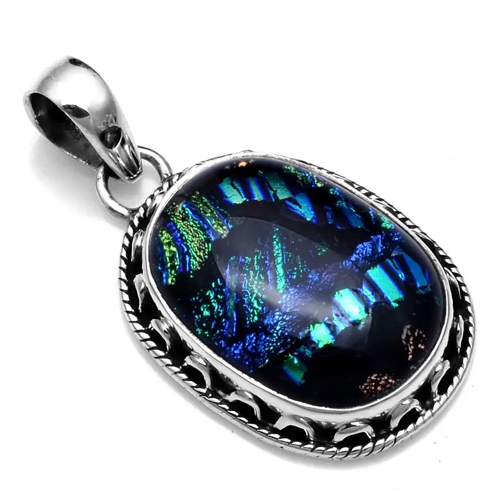 

Подлинная Подвеска из дихройного стекла, цвет серебро 38,4 мм, 2SP0712