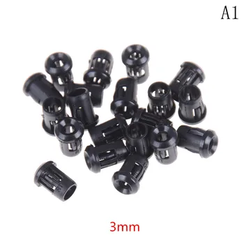 

20pcs 3mm/5mm/8mm/10mm Lamp LED Diode Holder Black Clip Bezel Socket Mount Black Plastic