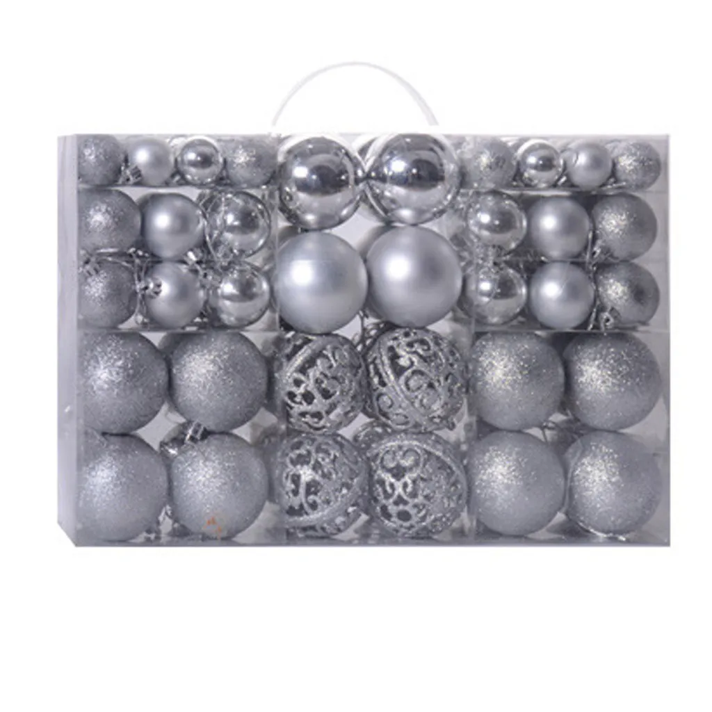 High Capacity 30/60mm Christmas Xmas Tree Ball Bauble Hanging Home Party Ornament Decor 100PC Hot Selling Support Wholesale