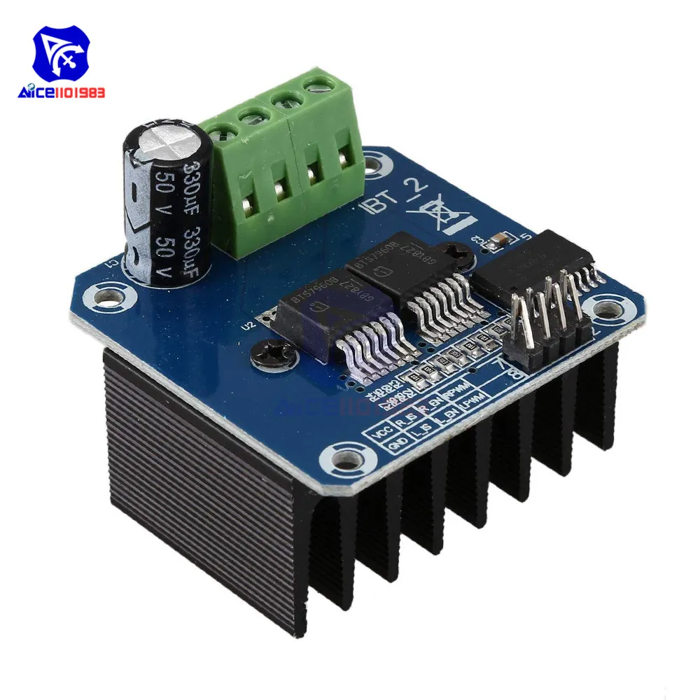 Модуль драйвера шагового двигателя diymore Dual BTS7960B 43A H образный фотомодуль для Arduino