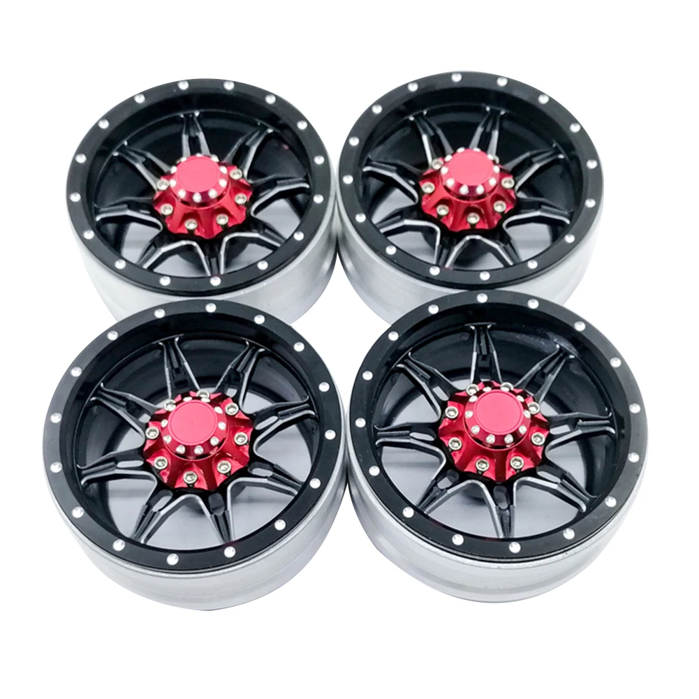

4Pcs Accessories Round Wheel Rim Toys Parts 1/10 Balance Practical Professional RC Crawler Rock Metal Car Durable For CC01 TRX4