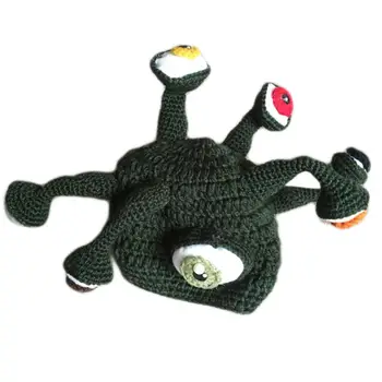 

Unisex Crochet Knit Beanie Hat Colorful Octopus Tentacles Eyes Cosplay Warm Cap