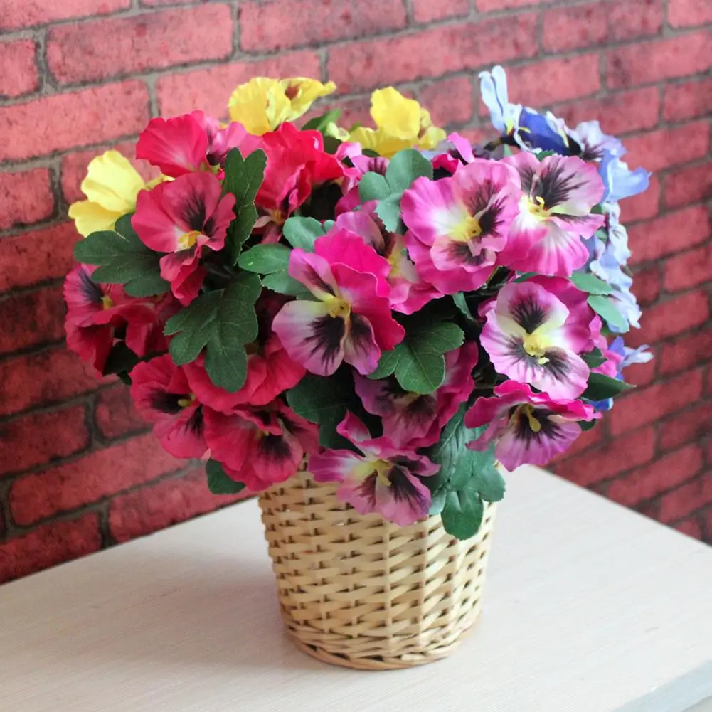 Искусственный цветок Pansy сад DIY сценический вечерние реквизиты для украшения