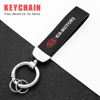 

Metal Leather Car Keychain Key Chain Car Interior For KIA Sportage Rio K2 Sorento Soul Picanto Optima Ceed Forte Cadenza K1 K2