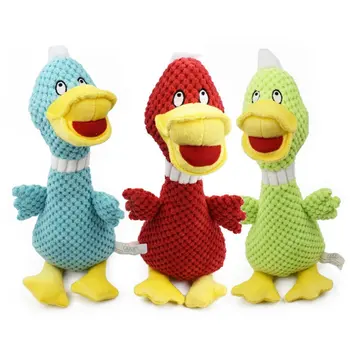

Pineapple Velvet Screaming Duck Neutral Plush Cloth Cute Design Dog Vent Boring Stuffed Toy Pet Toys 1 Piece