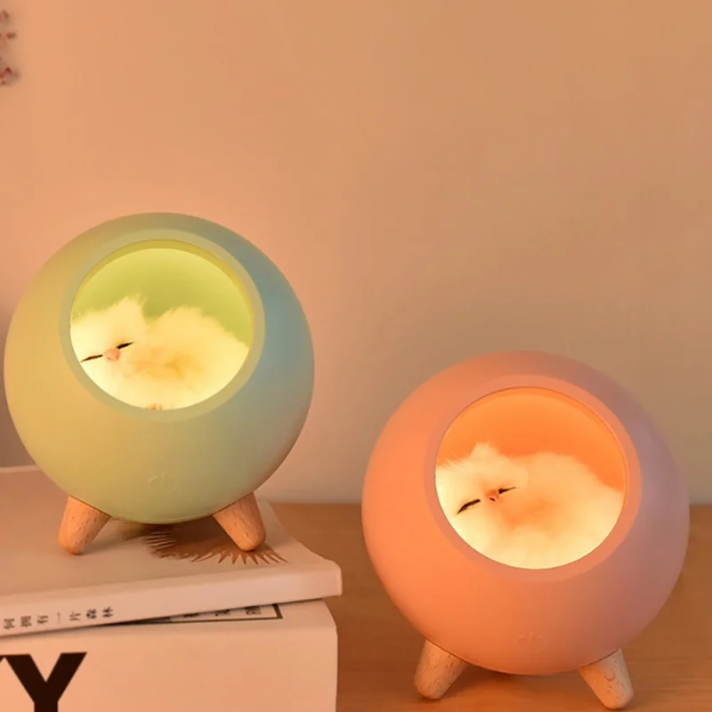 

Valentine's Day 1pcs/set Cat House Night Light Table Light Bedroom Sleeping Lamp With USB Charging Unique Christmas Gift