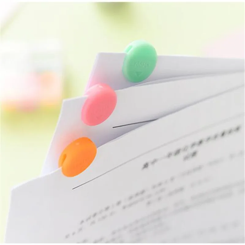 36-48pcs Plastic Paper Clips Paperclip Bookmarks Cute Color Binder Photo Memo Clip Supplies Binding Stationery Office Supplies