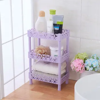 

3 Tier Plastic Suction Cup Bathroom Kitchen Accessories Corner Storage Rack Square Organizer Shower Shelf Holder Stands