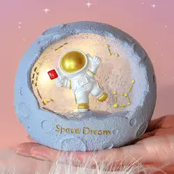 Lampe d'astronaute en résine pour filles, petite lampe de nuit, design de dessin animé, augmente le confort, idée cadeau 