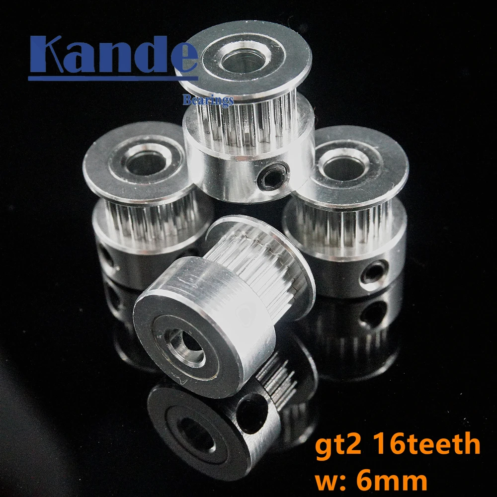 

4Pcs 2GT 16teeth Aluminum Pulley Synchronous Gear for 3D Printer 16 Teeth Gt2 Timing Pulley Belt Width 6mm 10mmvoron 2.4