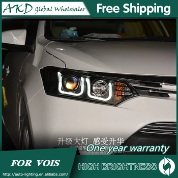 

Headlights For Car Toyota Vios 2014-2016 New Vios DRL Day Running Light Head Lamp LED Bi Xenon Bulb Fog Lights Car Accessory