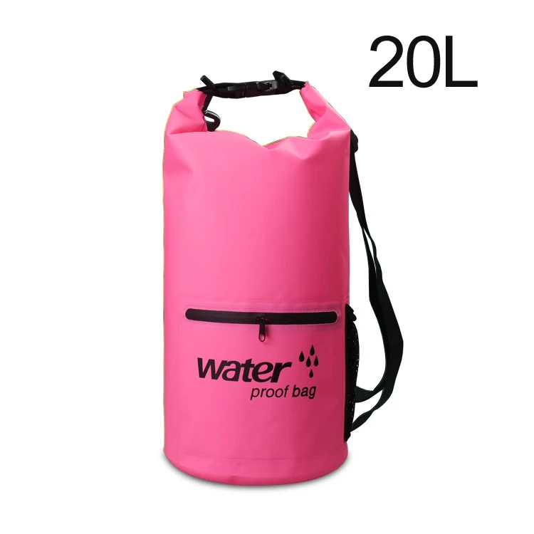 Pink-20L ПВХ 5L 10L 20L Открытый водонепроницаемый мешок сухой мешок Плавательный рюкзак мешок хранения для путешествий рафтинг катание на лодках Каякинг рюкзаки - Цвет: Pink-20L